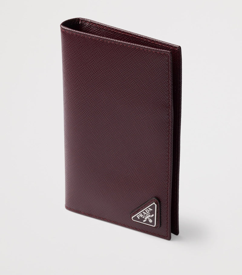 Prada Saffiano leather logo passport holder, imported from the UK