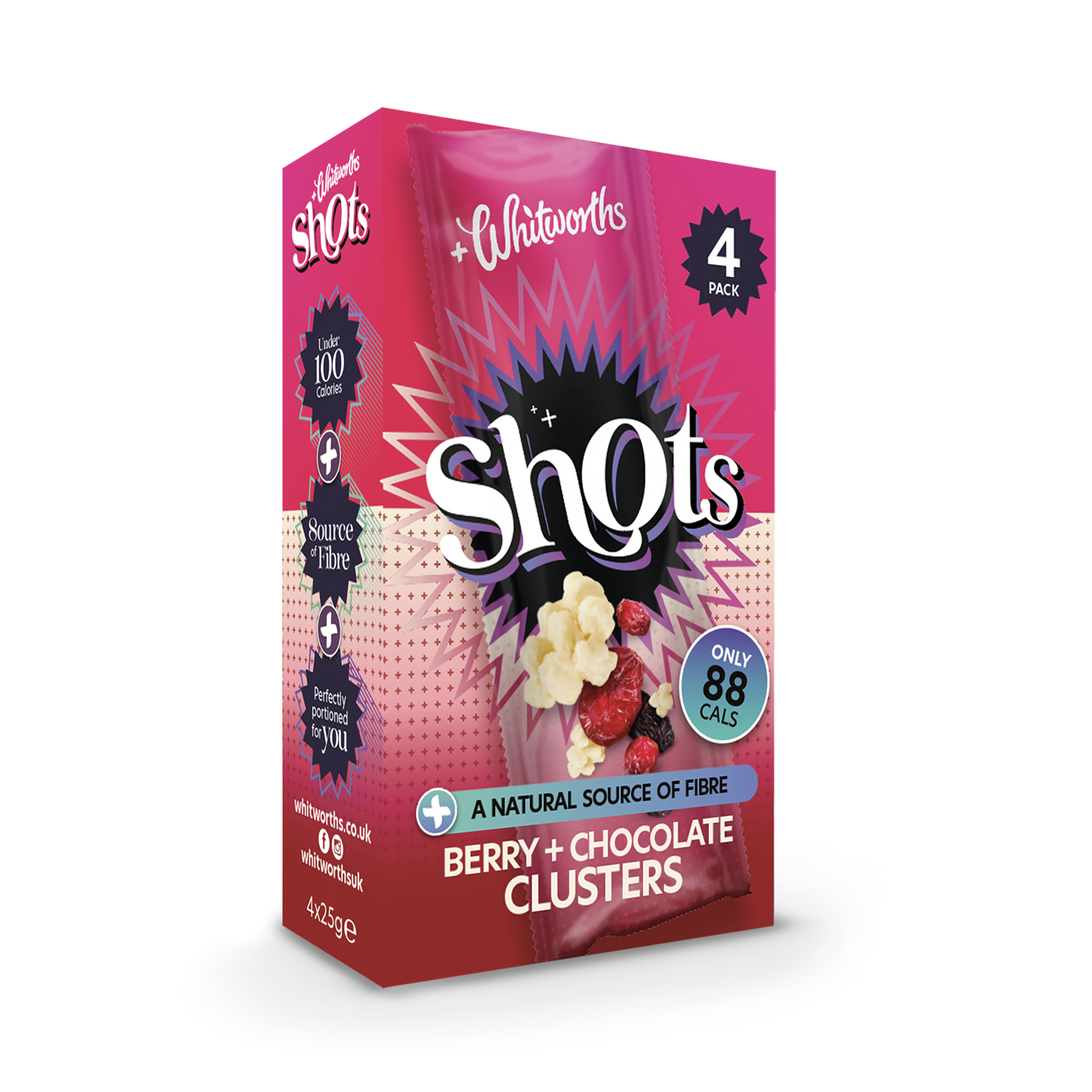 Whitworths Berry Chocolate Cluster Shots 4x 25g (British brand)