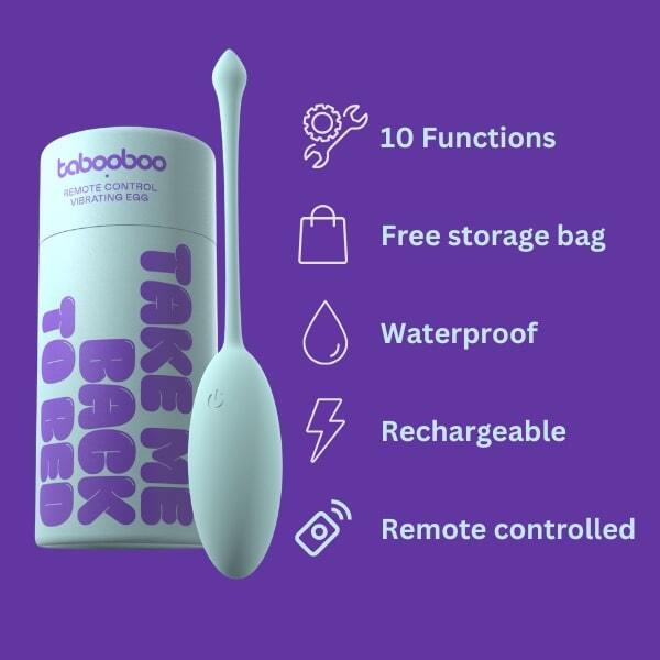 Tabooboo remote love egg with 10 vibration functions (British brand)