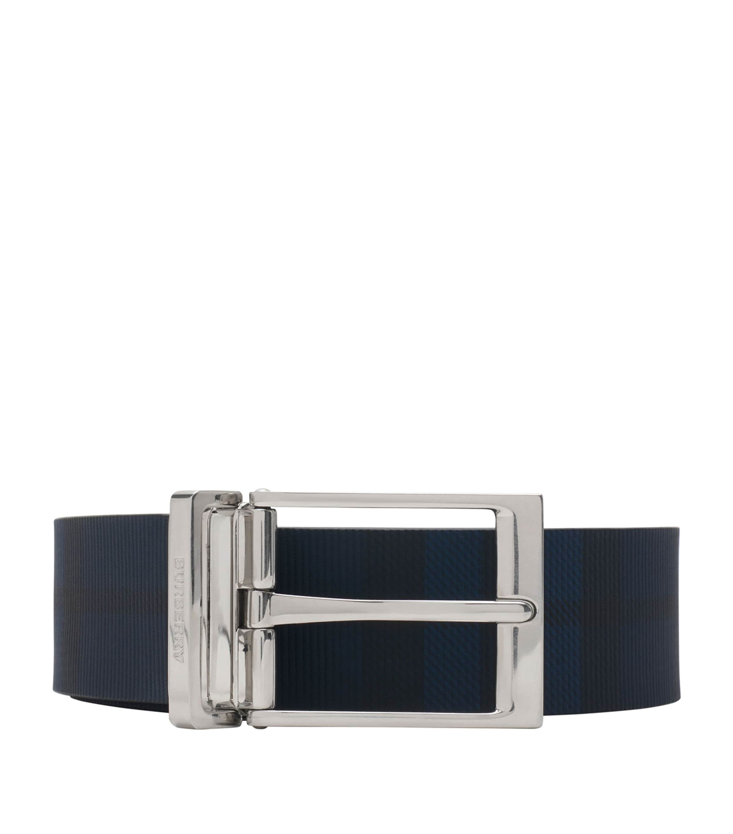 Burberry reversible belt with leather and check pattern (British brand)