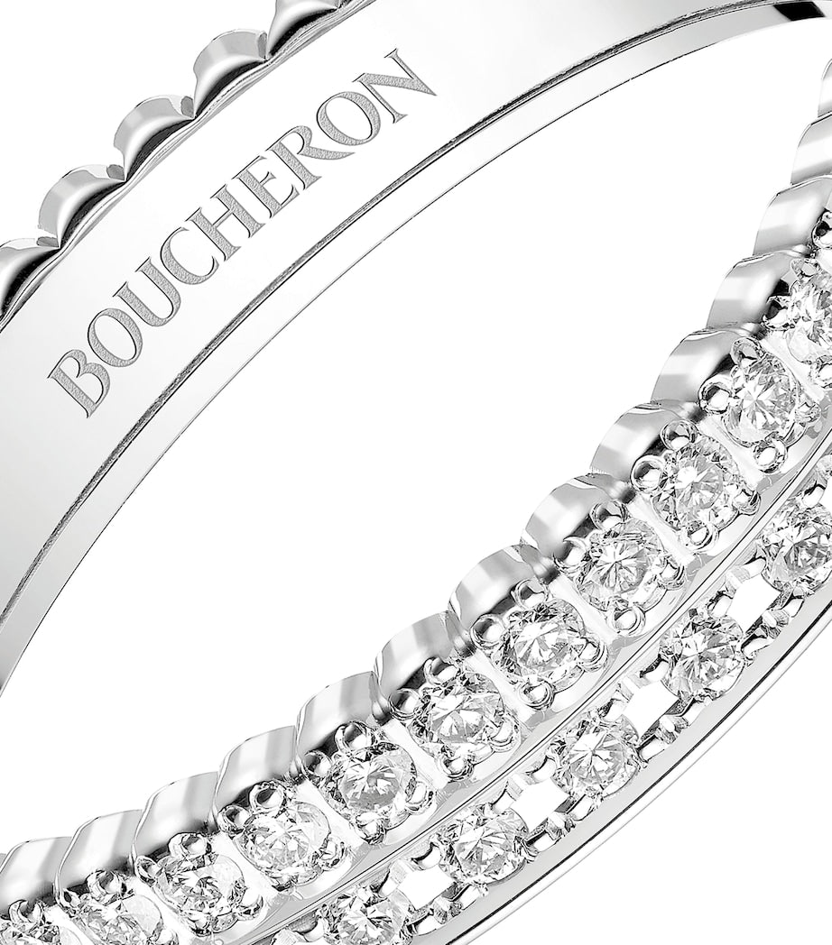 Boucheron Quatre Radiant white gold diamond wedding band, UK version