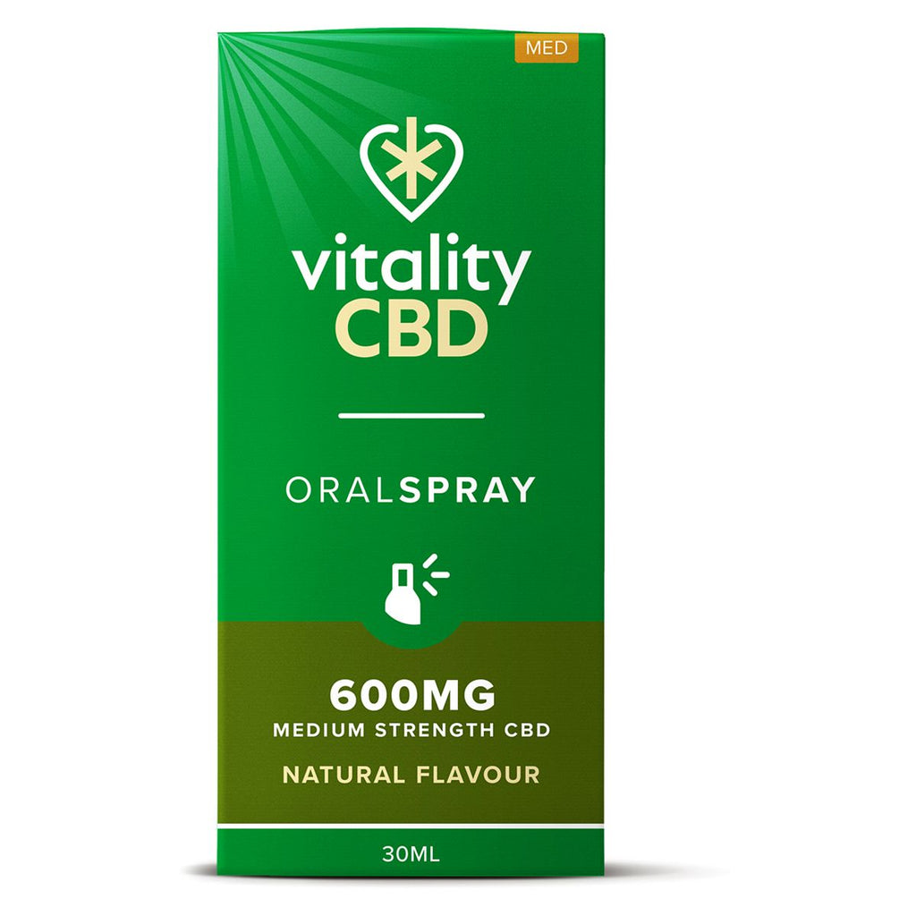 Vitality CBD 30ml Oral Spray 600mg Medium Strength CBD Natural Flavour