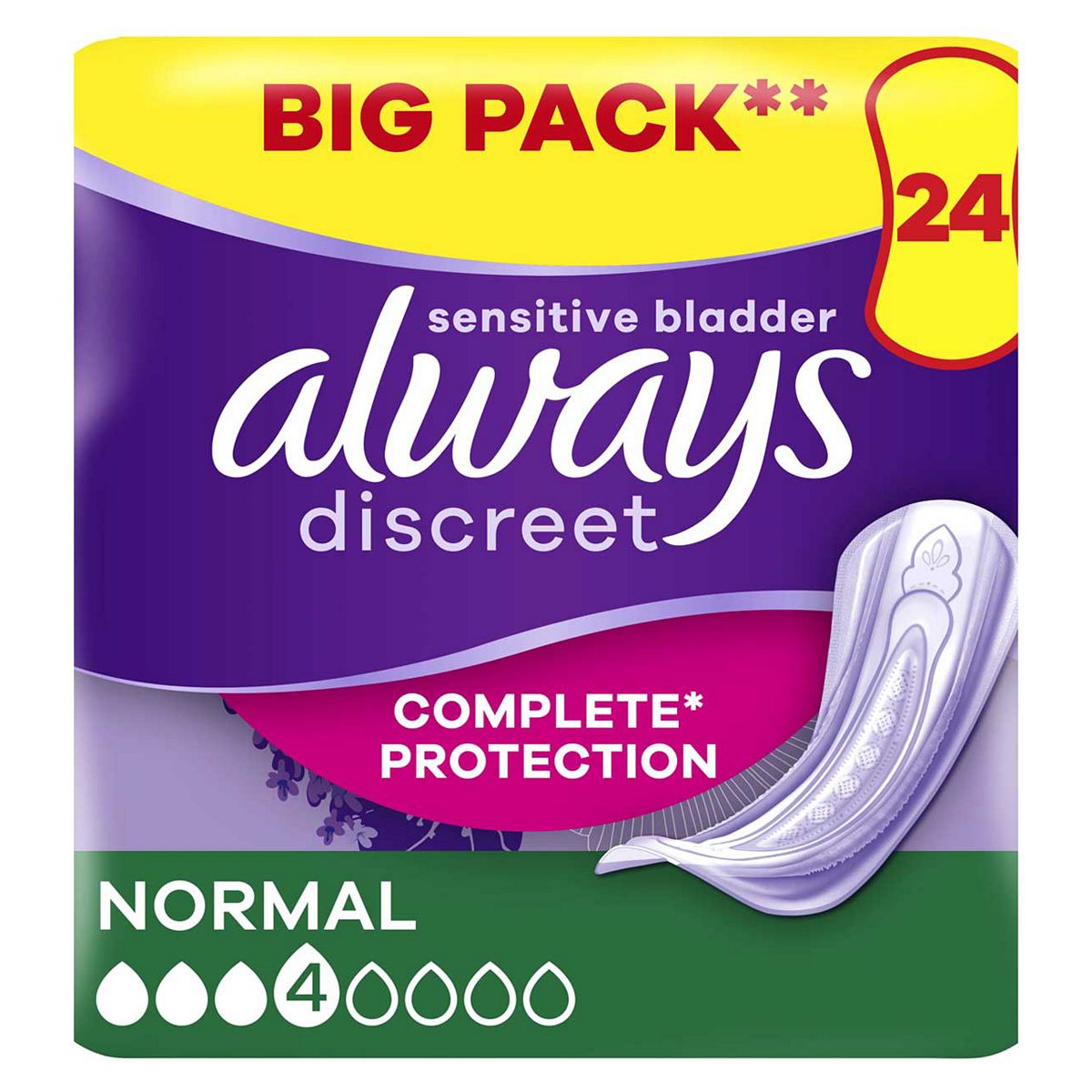 Always Discreet Incontinence Pads Women Normal x24 GOODS Boots   