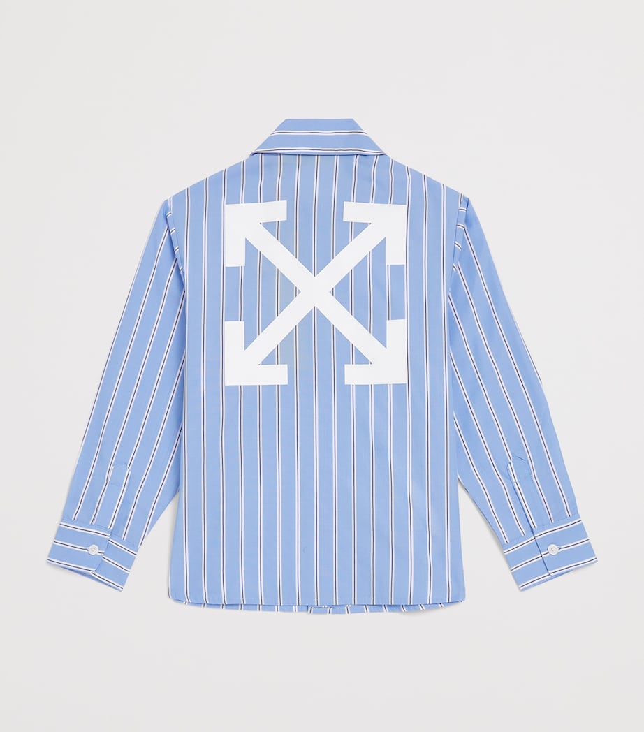 Off-White kids cotton stripe arrows shirt 4-12+ years, imported from the UK
