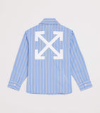 Off-White kids cotton stripe arrows shirt 4-12+ years, imported from the UK