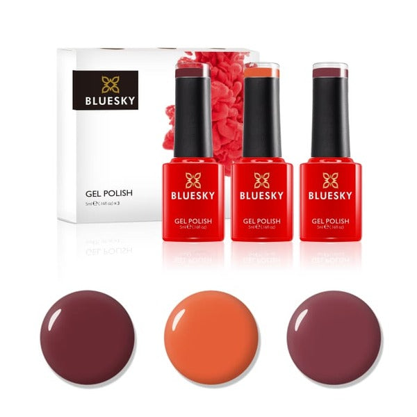 Bluesky Mini Trio Set Autumn Leaves Gel Nail Polish 5ml - British product