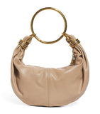 Chloé small leather bracelet bag with gold-tone handle (British brand)
