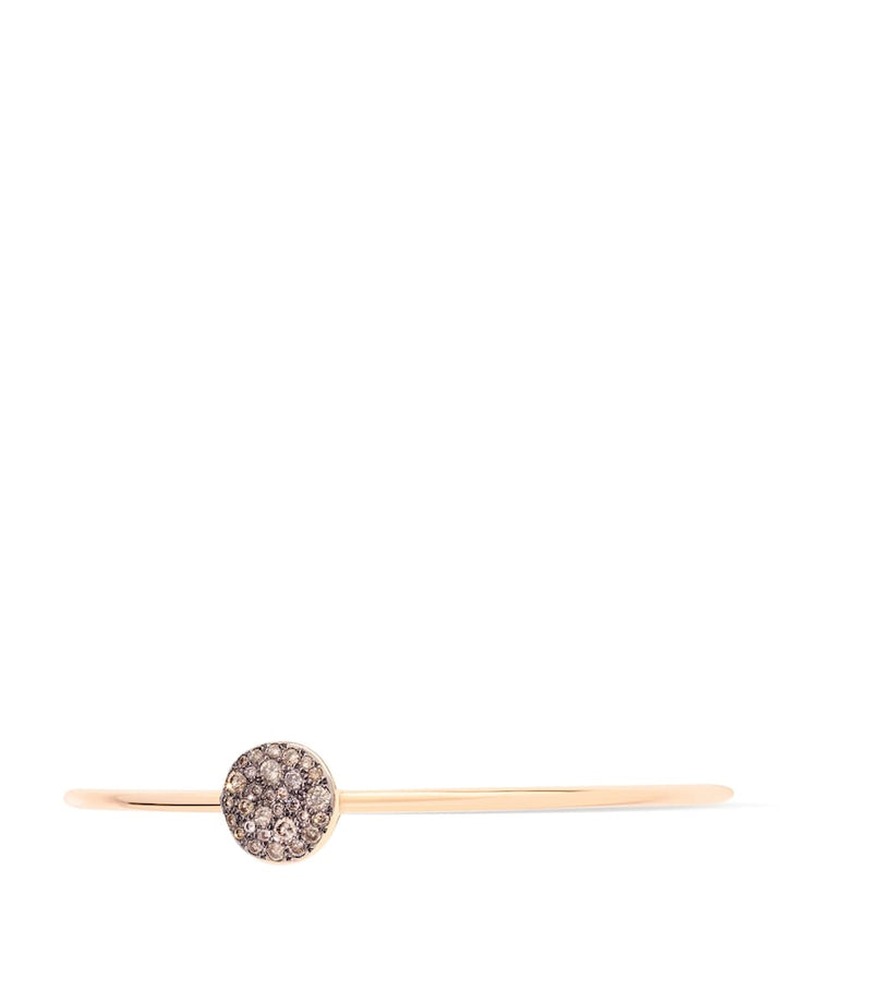 Pomellato rose gold Sabbia bangle brown diamonds, imported from the UK
