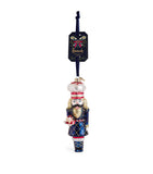 Glass-Blown Nutcracker Tree Decoration with Hanging Loop, 16.5cm Height