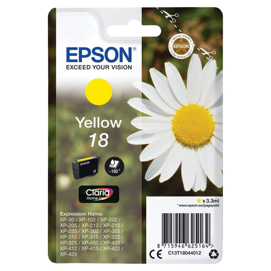 Epson T1804 Yellow Ink Cartridge