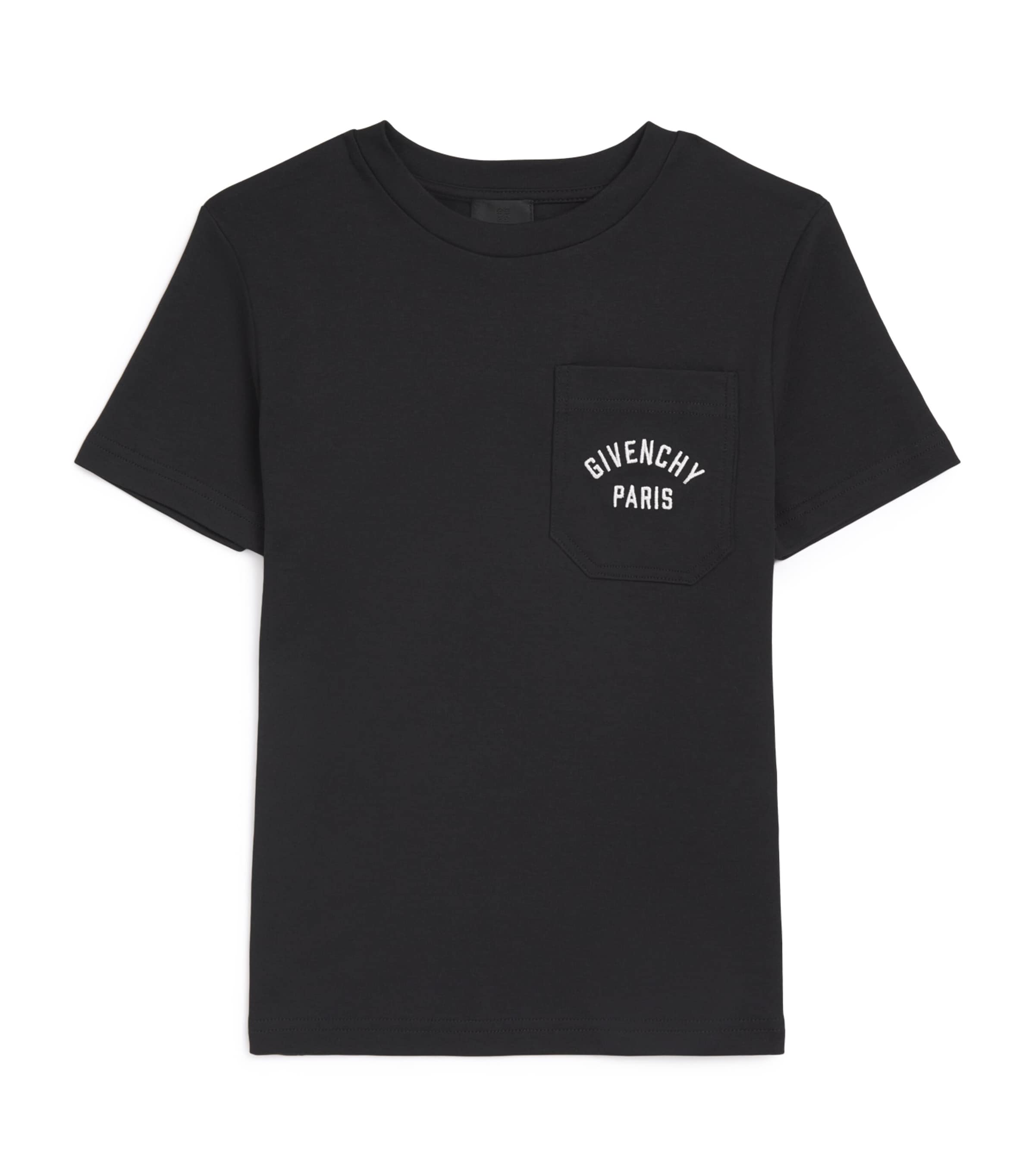 Givenchy kids cotton logo embroidered T-shirt for ages 4-12 years, UK version