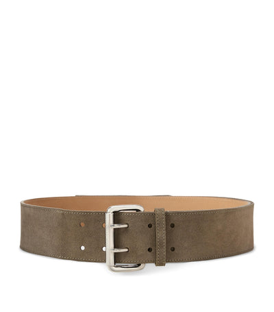 Harrods Ralph Lauren Collection Suede Double-Prong Buckle Belt- Buy online at McGrocer