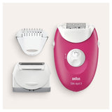 Braun Silk-Epil 3 3-410 Raspberry Corded Epilator GOODS Superdrug   