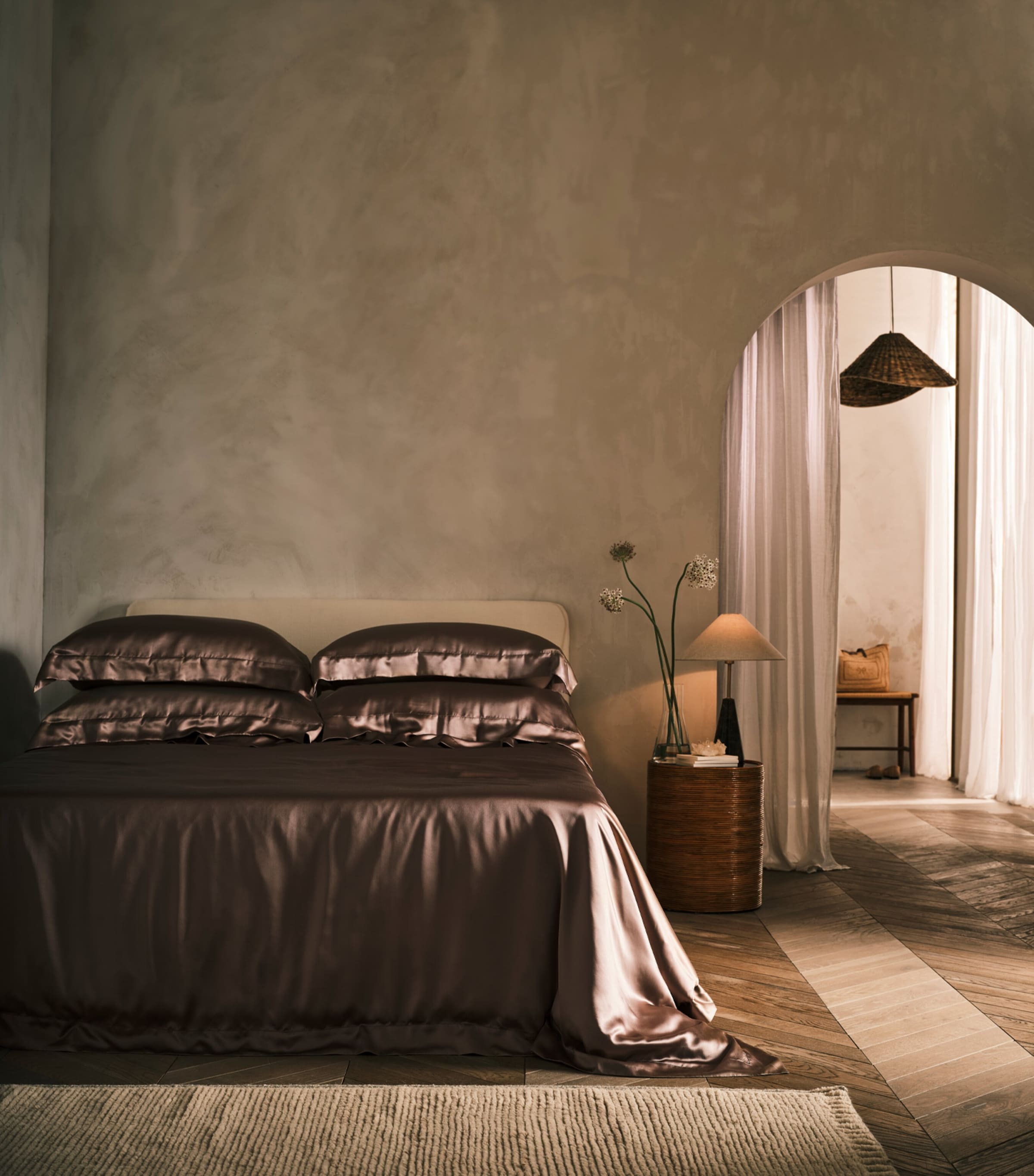 Gingerlily Silk Mocha Oxford Pillowcase 50cm x 75cm, UK version
