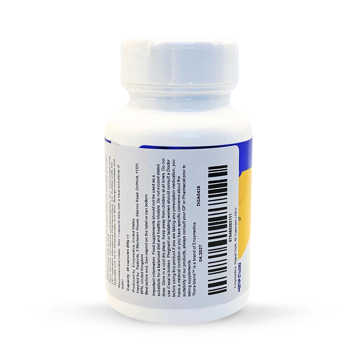 Enzymedica Digest Gold enzyme supplement 45 capsules, UK version