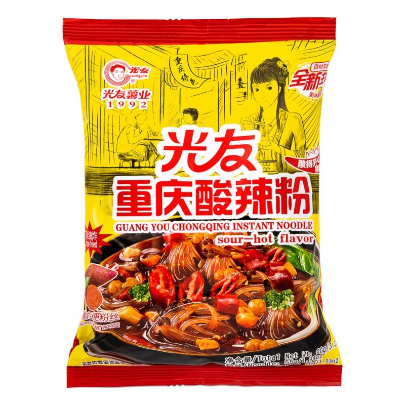 Guang You Chongqing sour hot instant noodles, imported from the UK