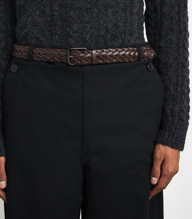 Giorgio Armani leather woven belt, imported from the UK