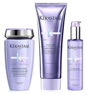 Kérastase Blond Absolu Shampoo, Conditioner and Hair Serum Set, Routine for Blonde Hair GOODS Boots   