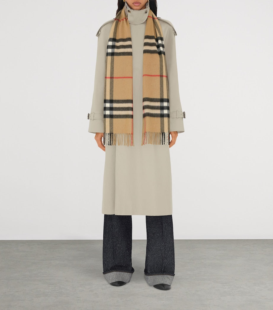 Burberry cashmere check scarf 168cm x 30cm - British product