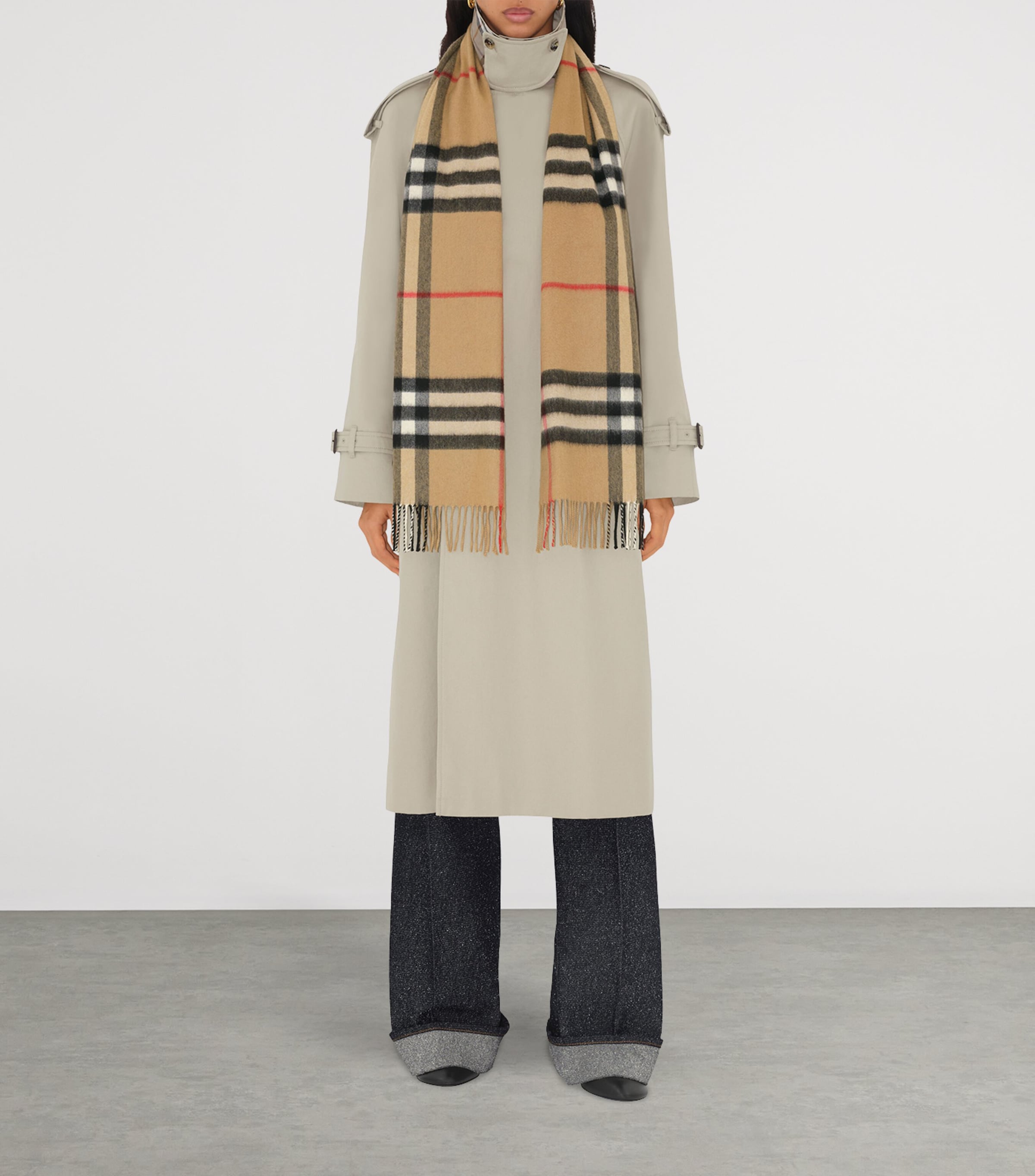 Burberry cashmere check scarf 168cm x 30cm - British product