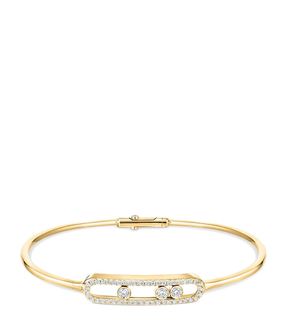 Messika Move Classique 18kt yellow gold diamond bangle - British product
