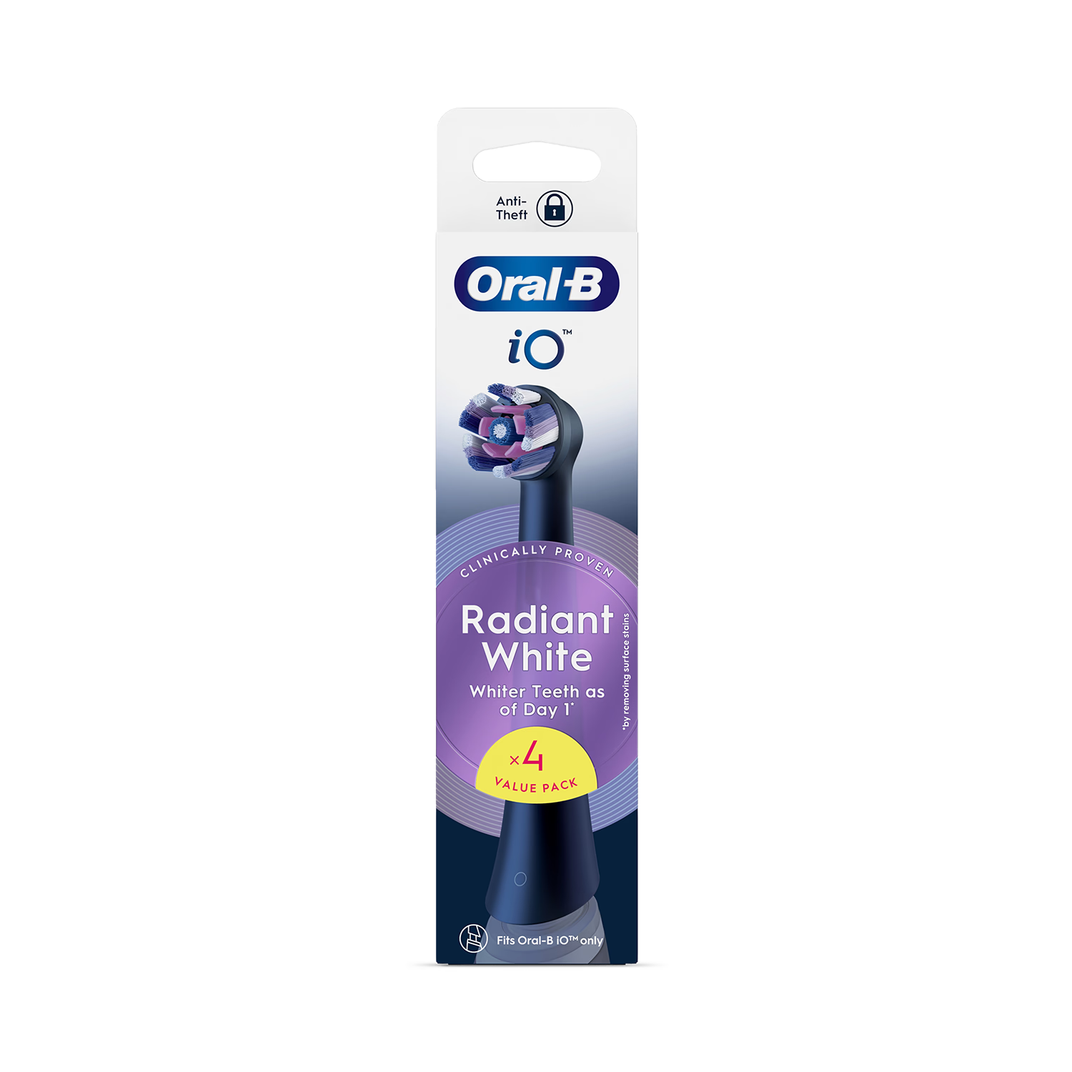 Oral-B iO Radiant White toothbrush heads 4 pack - British product