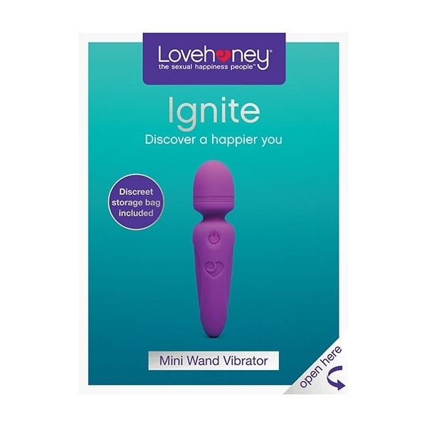 Lovehoney Ignite Rechargeable Wand Vibrator Purple