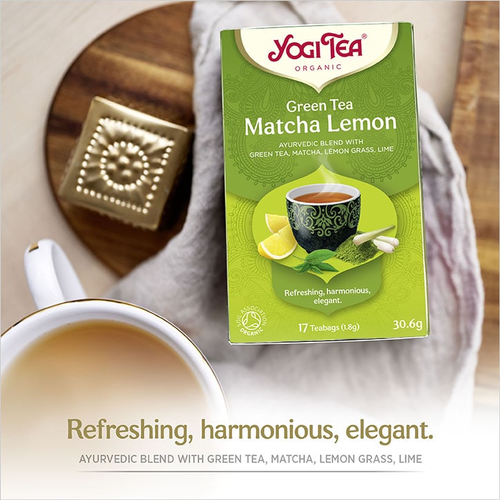 Yogi Tea Green Tea Matcha Lemon Organic 17 Tea Bags Matcha Tea Holland&Barrett   