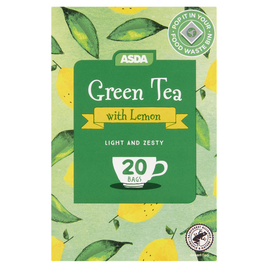 ASDA Green Tea with Lemon 20 Tea Bags GOODS ASDA   