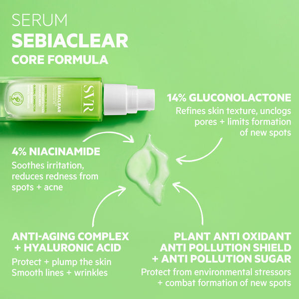 SVR Sebiaclear balancing hyaluronic acid serum 30ml, UK version