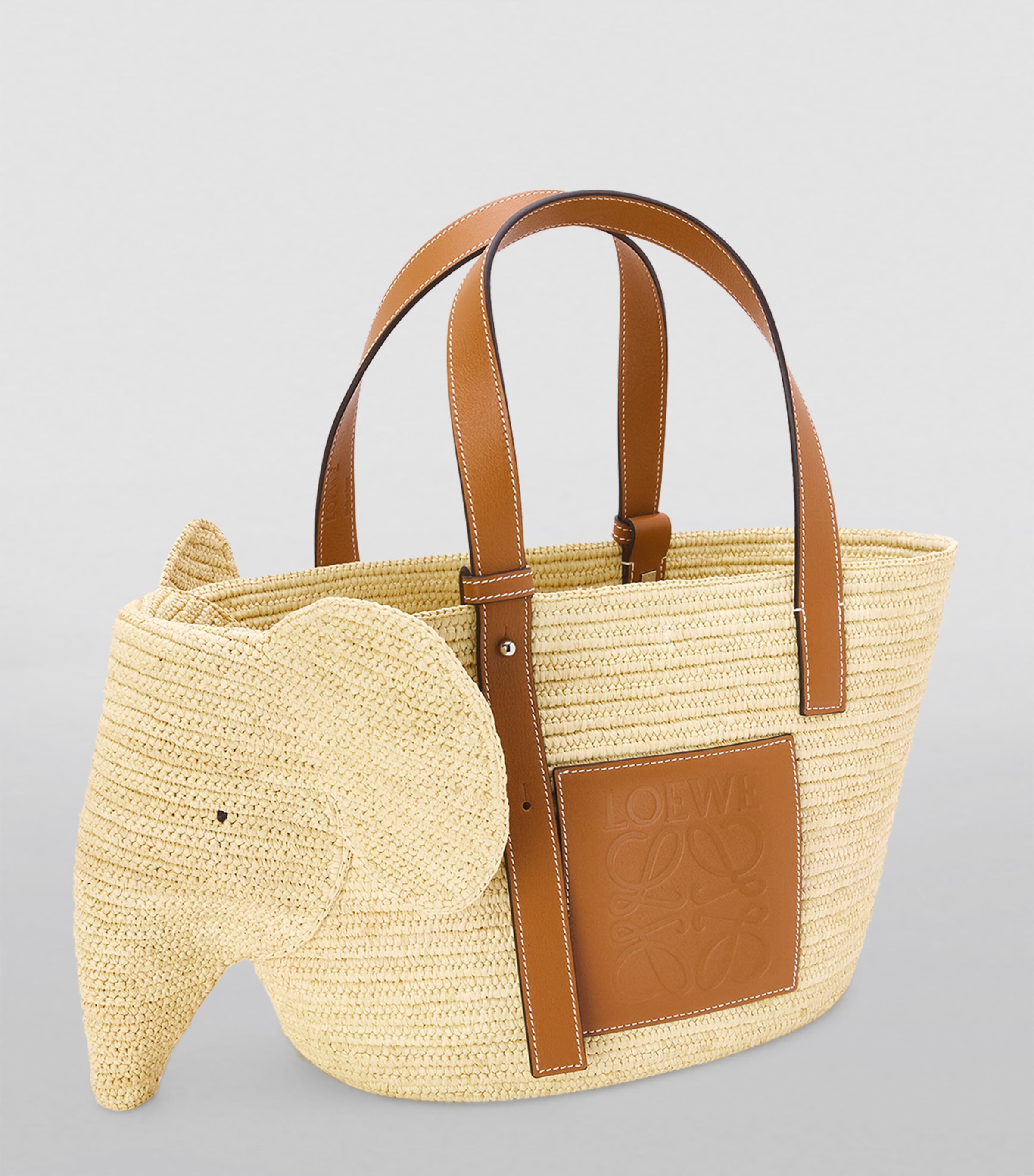 LOEWE woven elephant basket tote bag, UK version