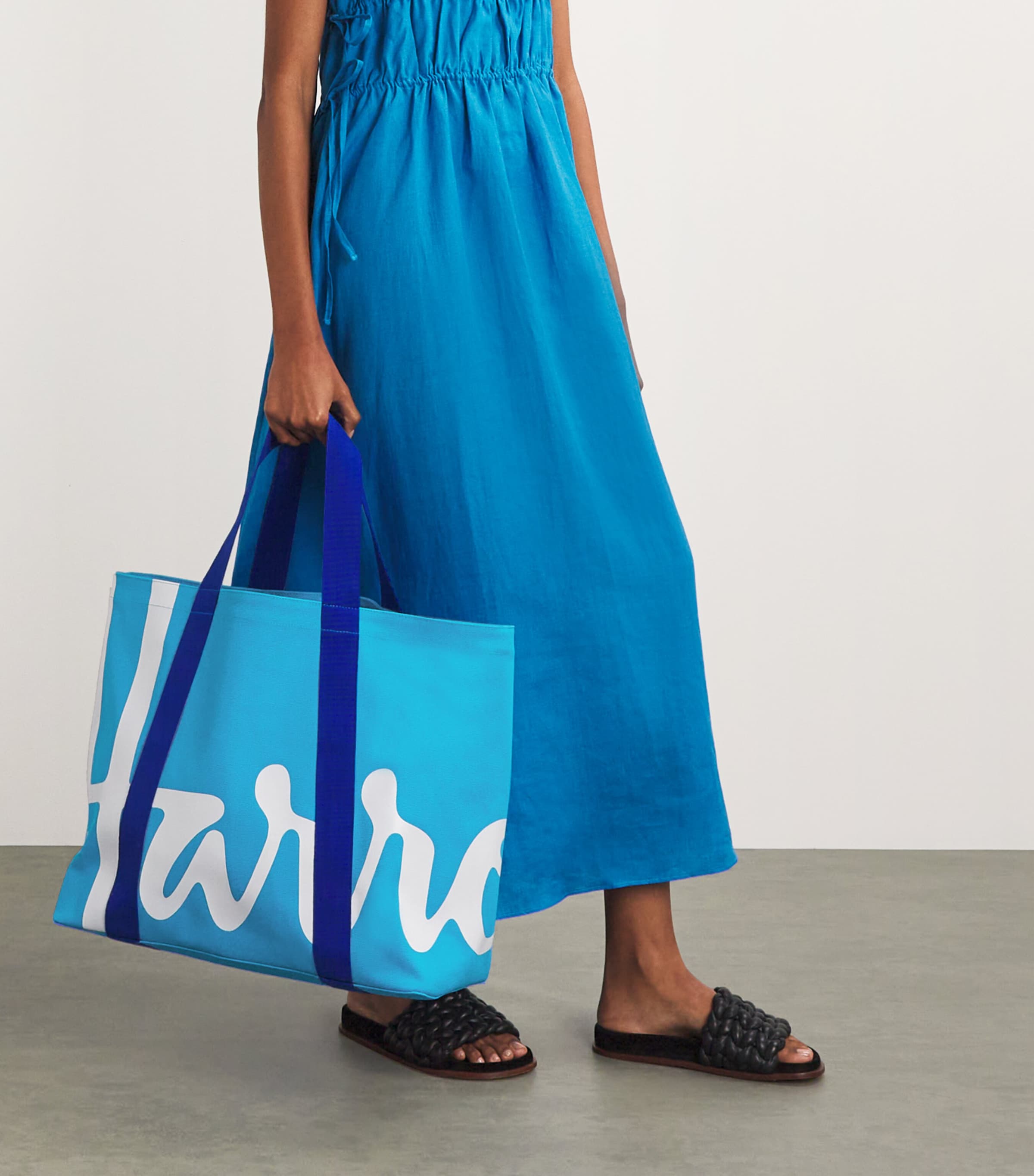 Harrods Large Cotton Logo Tote Bag, UK version