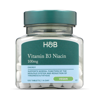 Holland & Barrett Holland & Barrett Vitamin B3 Niacin 100mg Tablets 120 Tablets- Buy online at McGrocer