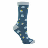 Miss Sparrow Ladies Animal Design Bamboo Socks 4-7 UK GOODS Superdrug Hedgehog (Blue)  