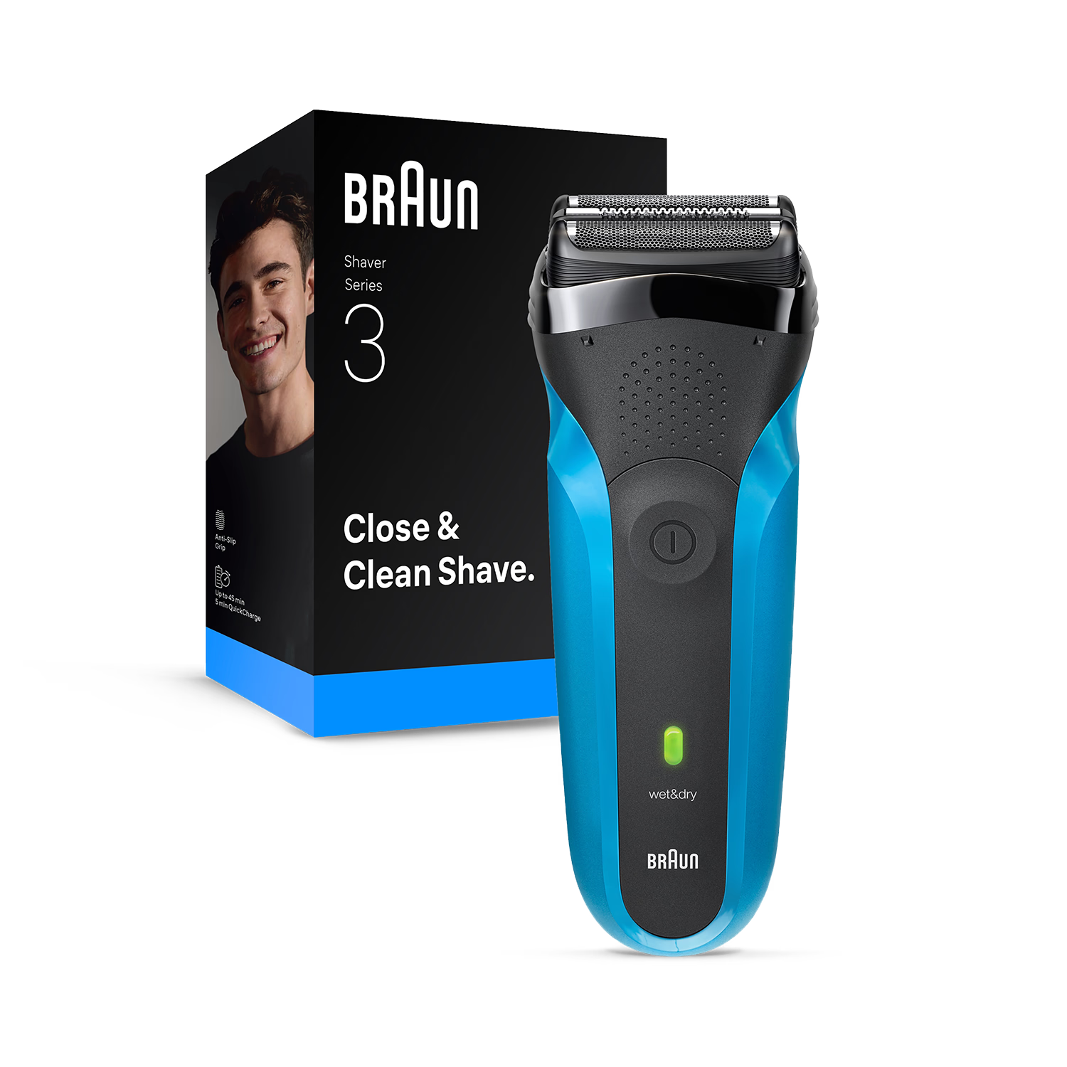 Braun Series 3 electric shaver 310S, imported from the UK