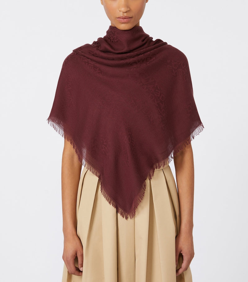 Weekend Max Mara modal-cashmere logo scarf 136cm, imported from the UK