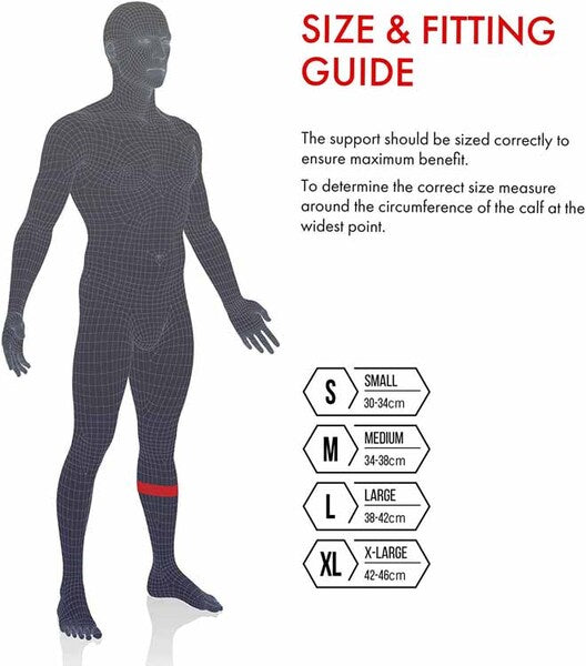 Vulkan calf support sleeve neoprene black, UK version