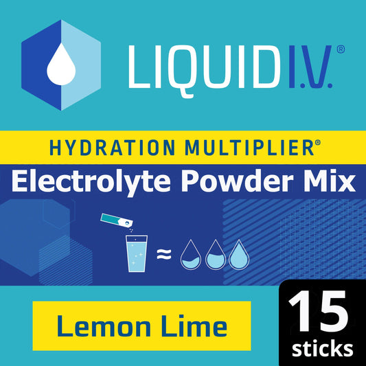 Liquid IV Electrolyte Powder Mix Food Supplement Lemon Lime Sachets x15 GOODS Sainsburys   