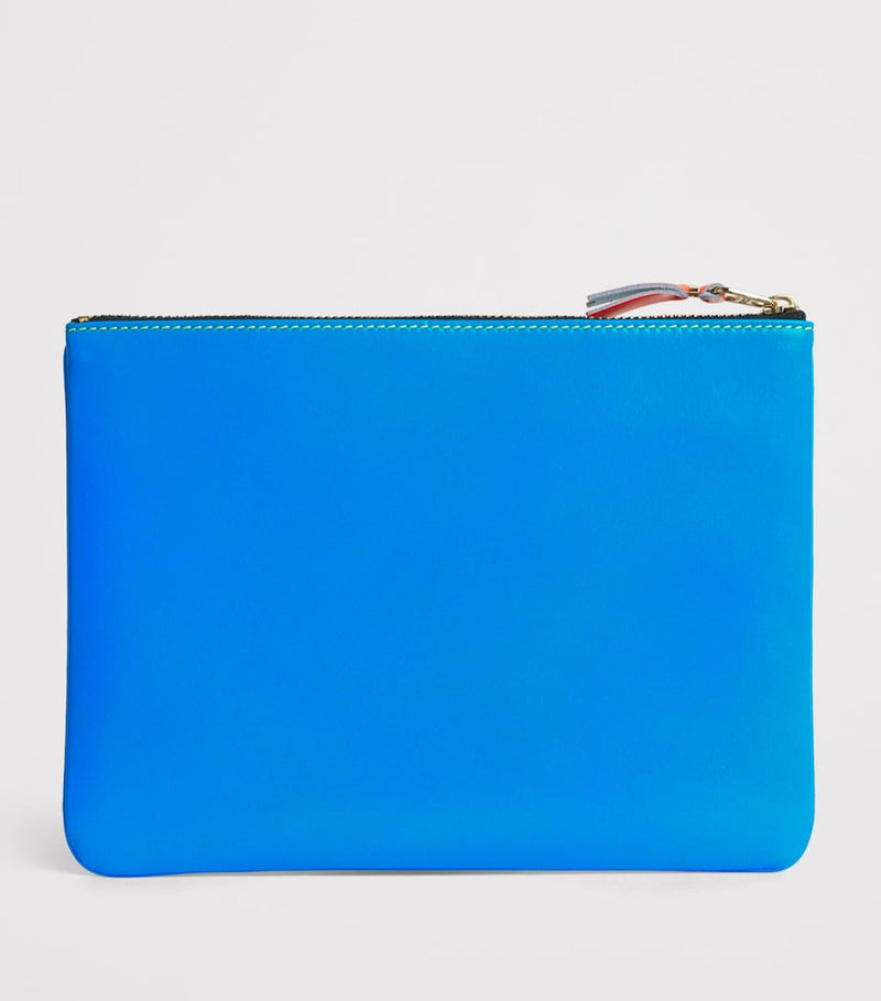 Comme des Garçons Super Fluo large leather pouch - British product