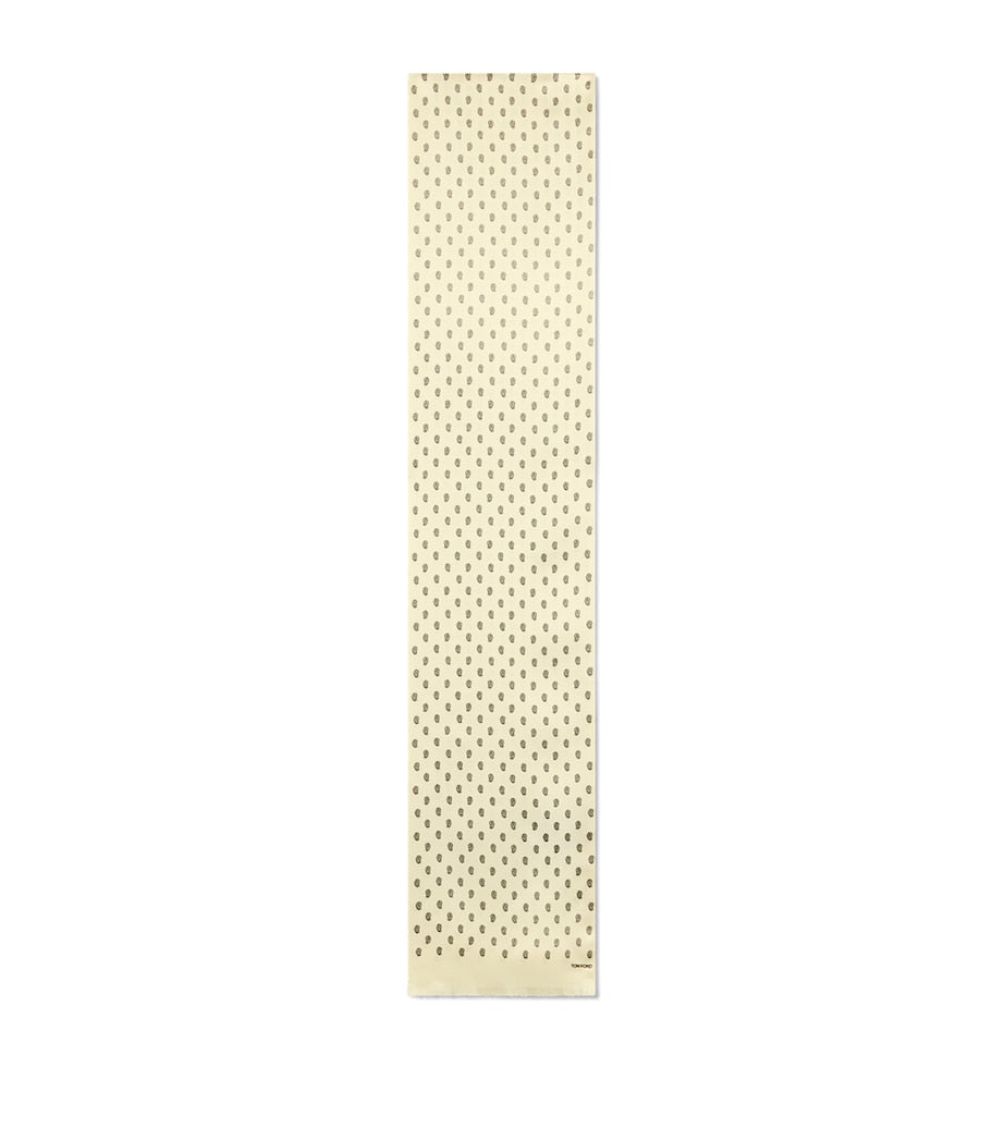 TOM FORD printed silk scarf 20x180cm (British brand)