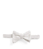 Isaia silk bow tie with polka dot star design, UK version