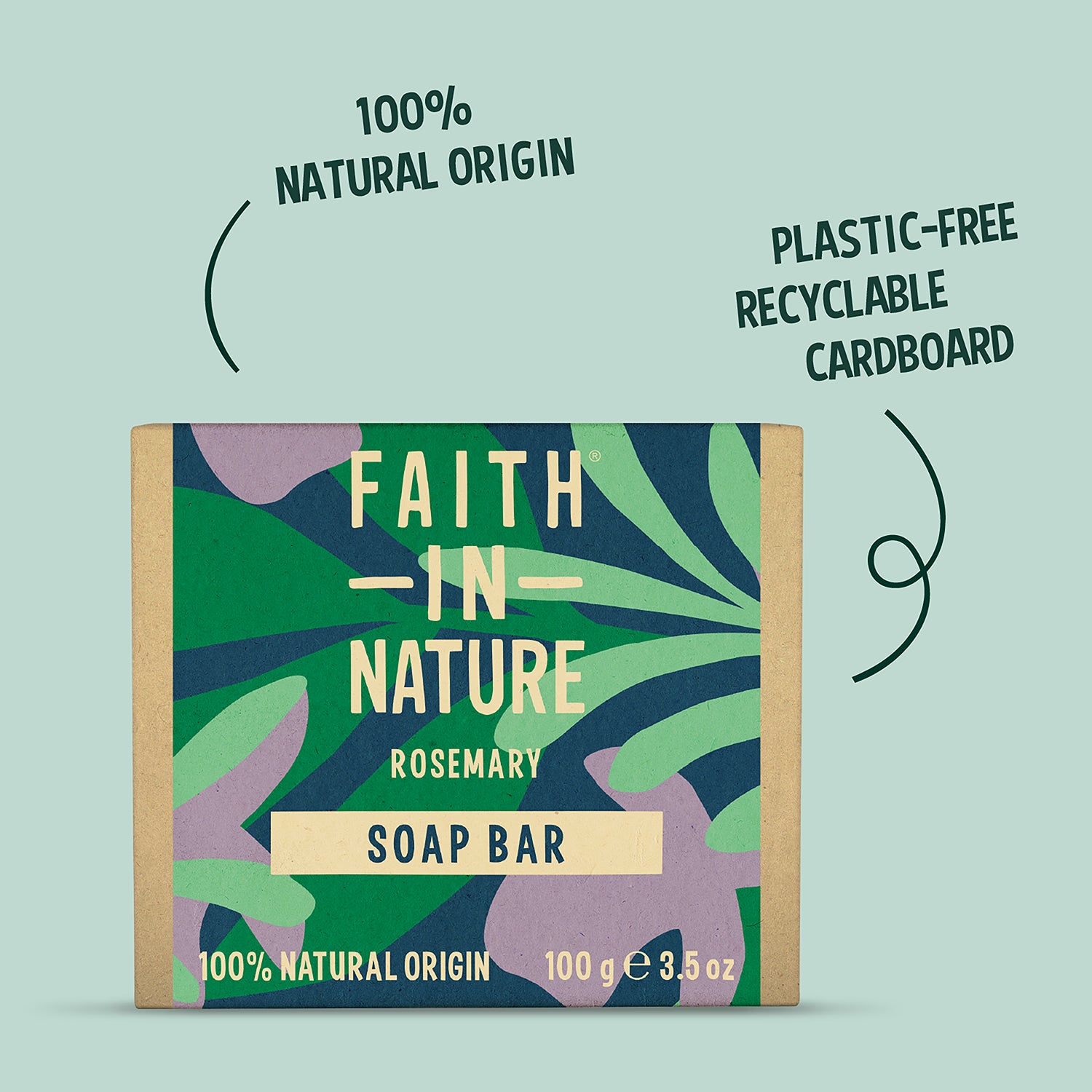 Faith In Nature Rosemary Soap Bar 100g - British product