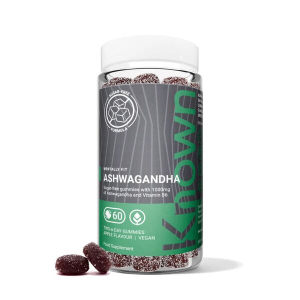 Known Nutrition Ashwagandha Gummies sugar free apple flavour (British brand)