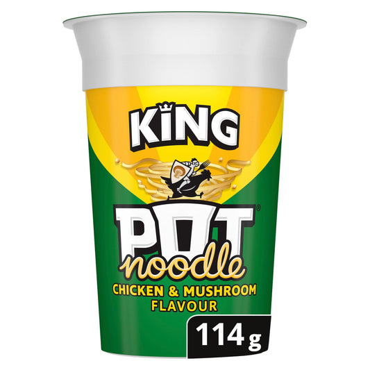 Pot Noodle King Pot Chicken & Mushroom 114g Instant snack & meals Sainsburys   