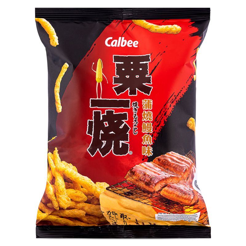 Calbee corn snack eel kabayaki flavour (British brand)