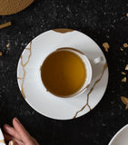 Bernardaud Kintsugi breakfast cups and saucers set of 2 - British product