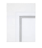 Super King Egyptian Cotton Flat Sheet with Triple Embroidered Stripe