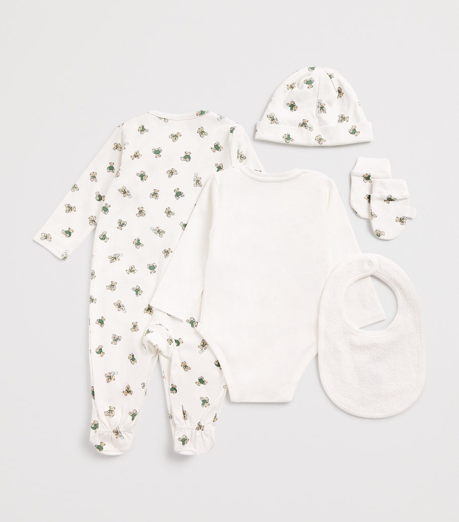 Harrods Pima Cotton Bear Baby Gift Set 0-18 Months, UK version