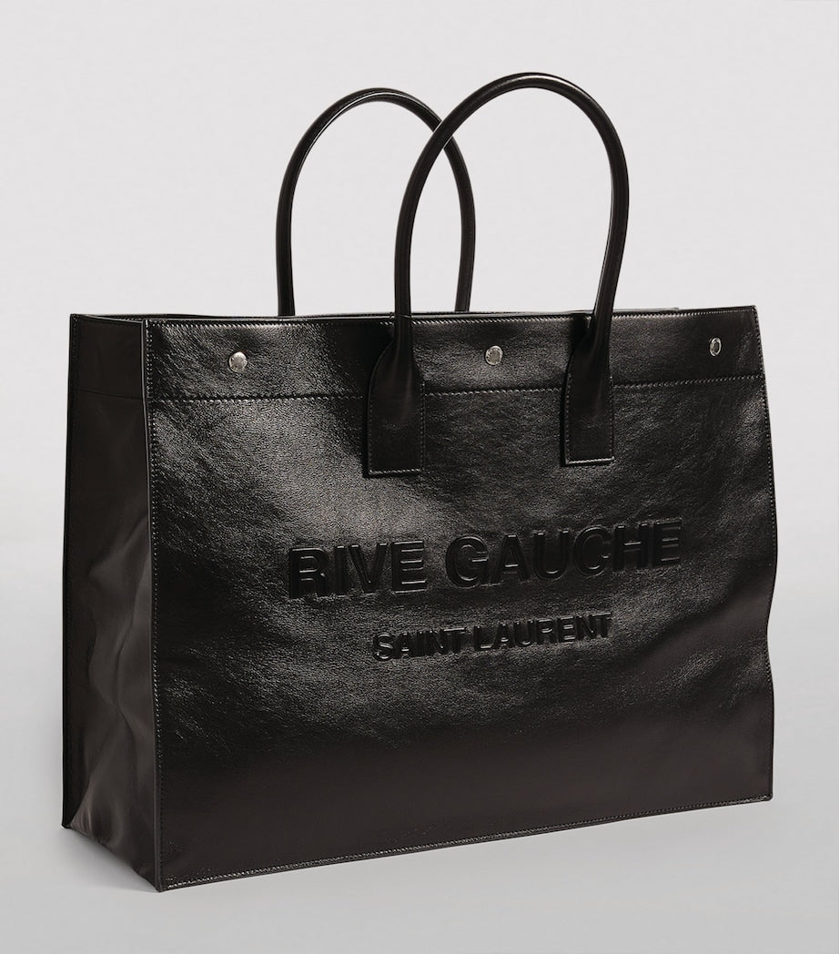 Saint Laurent Rive Gauche tote bag leather twin handles - British product