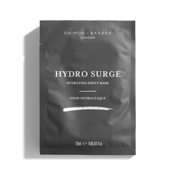 Daimon Barber Hydro Surge sheet mask with apple and hyaluronic, imported from the UK